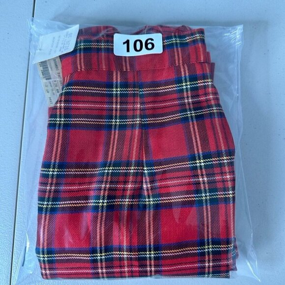 Michele Tartan Plaid Pleated Shorts Womens Size 10 Red NOS Vintage Preppy New - Picture 6 of 16